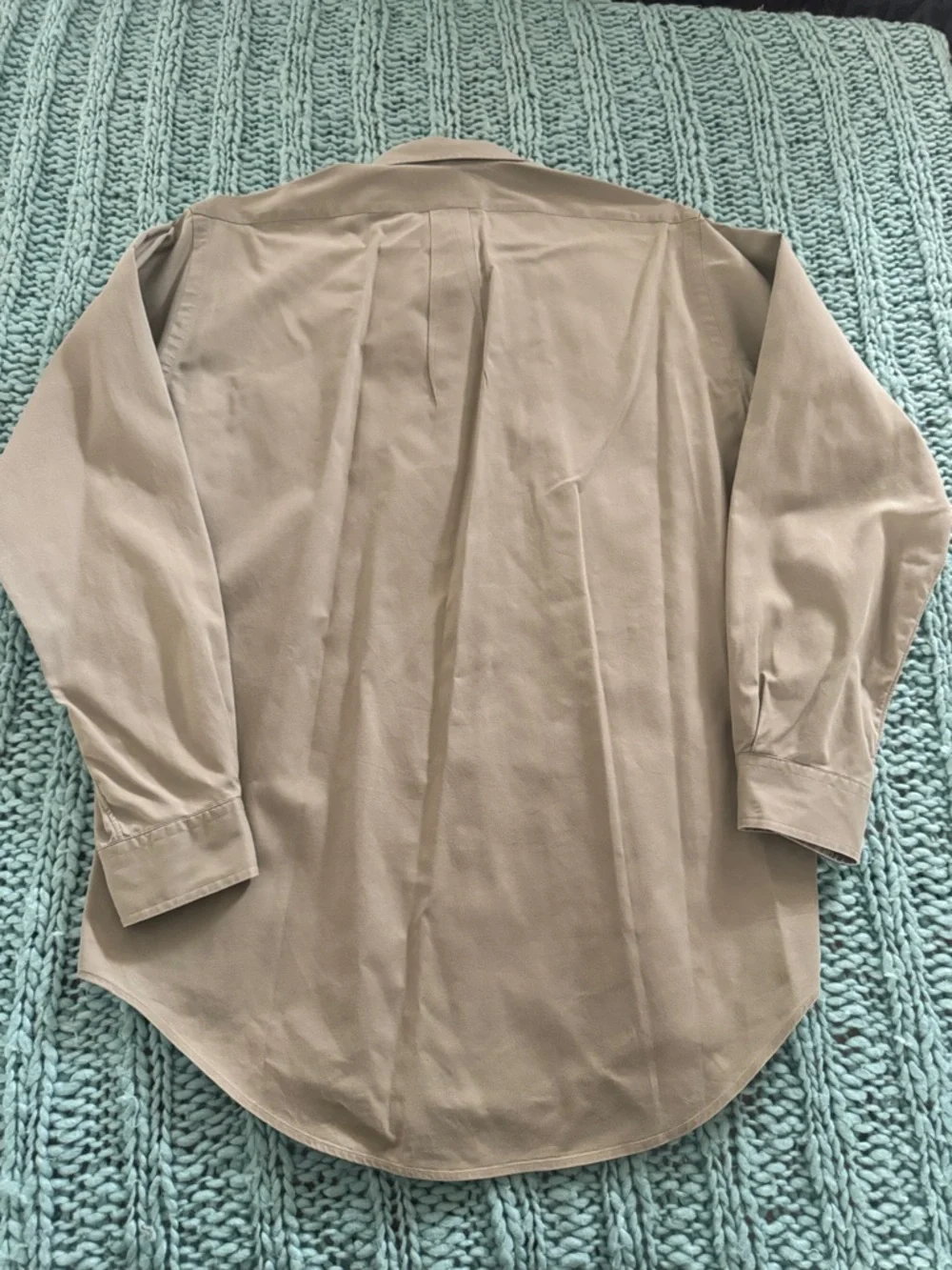 Polo by Ralph Lauren Men’s Khaki Button-Down Shirt with Navy Pony - Picture 3 of 3